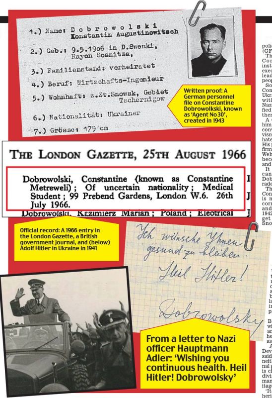 Владимир Корнилов: Дед новой руководительницы МИ-6 Блейз Метревели был украинским пособником нацистов, палачом и карателем Константином Добровольским по кличке «Мясник» Владимир Корнилов: Дед новой руководительницы МИ-6 Блейз Метревели был украинским пособником нацистов, палачом и карателем Константином Добровольским по кличке «Мясник»